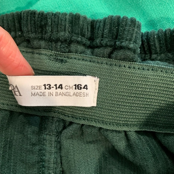 Zara Girls Dark Green Corduroy Skirt (13-14) NWOT - Picture 5 of 5